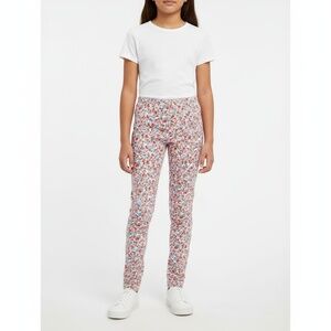 NWT Polo Ralph Lauren Girls Size L 12-14 White Floral Leggings Casual Vibrant